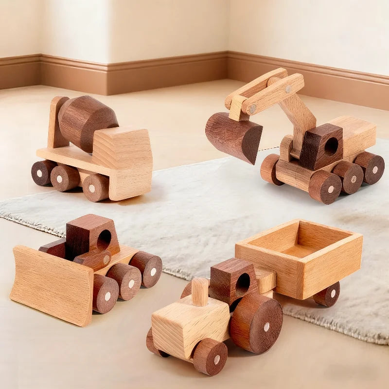 Montessori Wooden Beech Transportation Toy