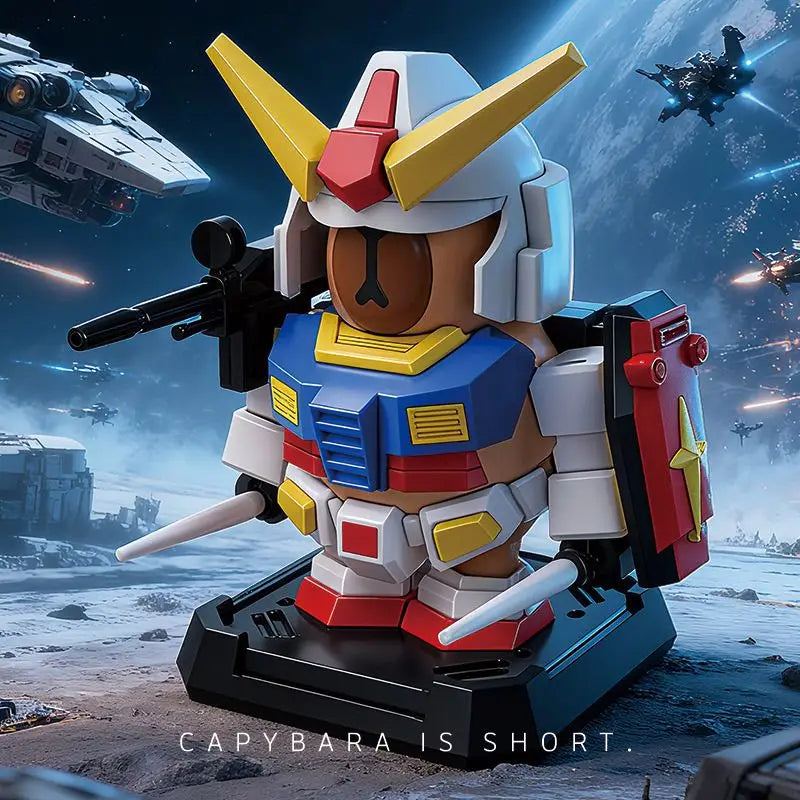 Creative Capybara Robot Mecha Kits Assembly Model figure.