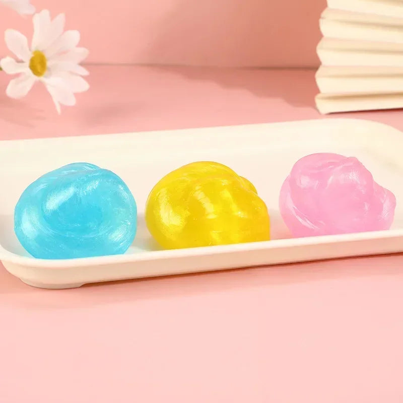 Transparent clear liquid Bouncing slime.
