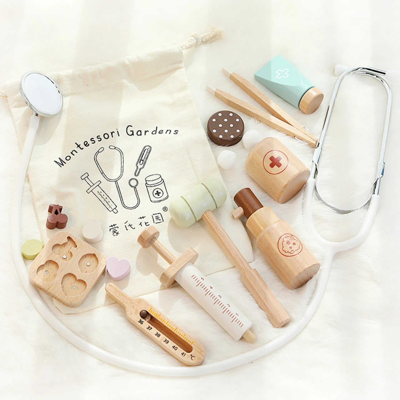 Montessori boys and girls wooden Toy set.