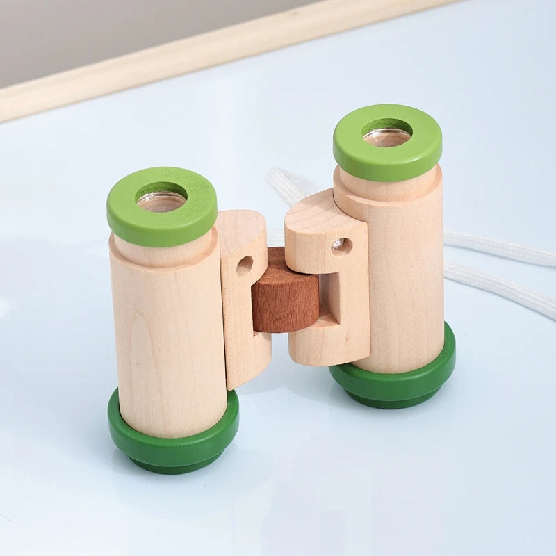 Kids Wooden Binoculars Toy, Made Of Natural Solid Wood