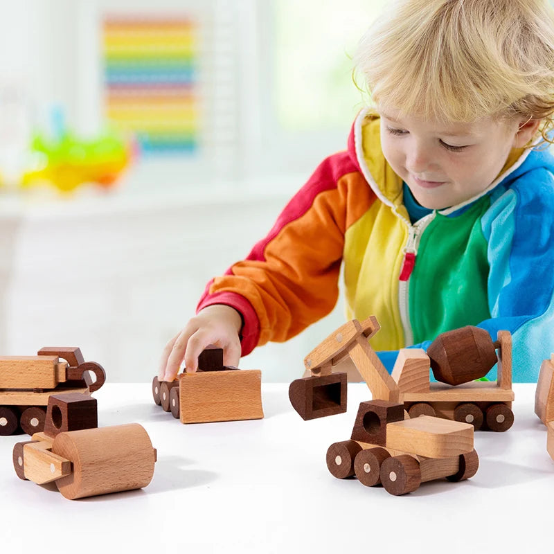 Montessori Wooden Beech Transportation Toy