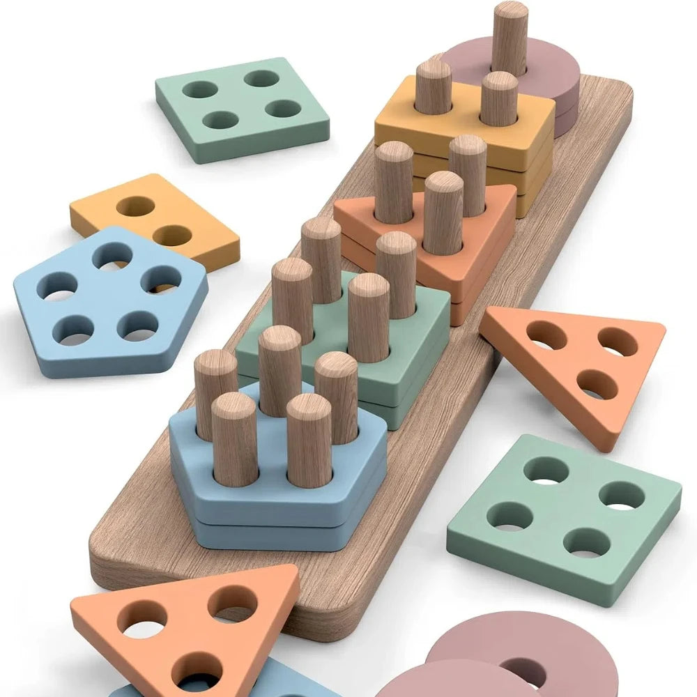 Montessori Wooden Sorting Toys For 18+ Months Old