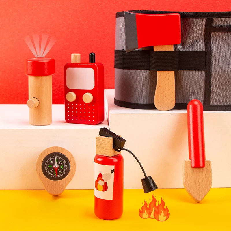 Wooden Firefighter Simulation Tool Set 3+Years
