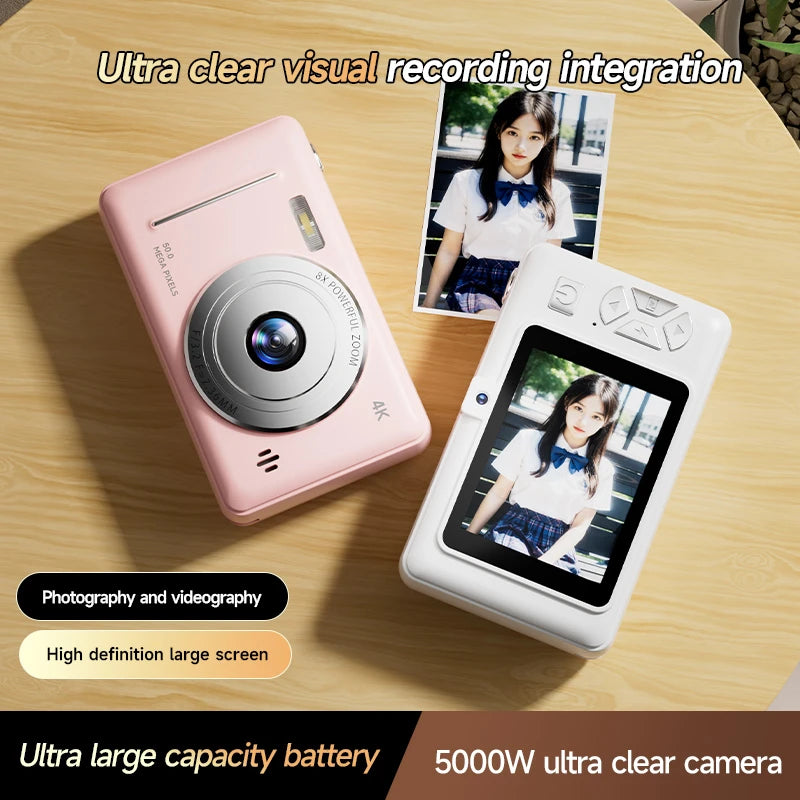 Xiaomi Retro 4K CCD Camera 50MP Auto Focus Dual Flash 8x Zoom Portable Student Vlog Camera.