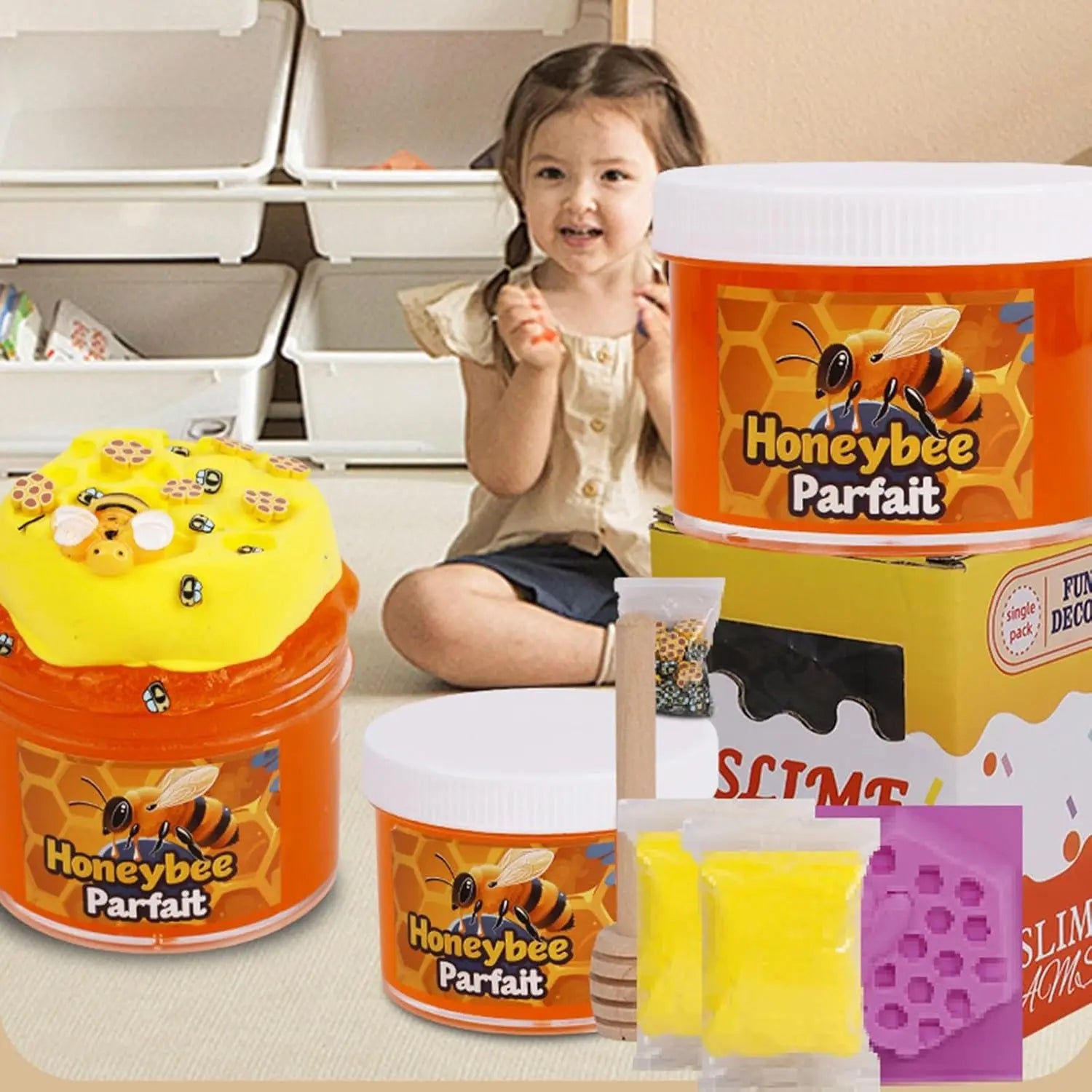 Honey Themed Butter Slime Set.