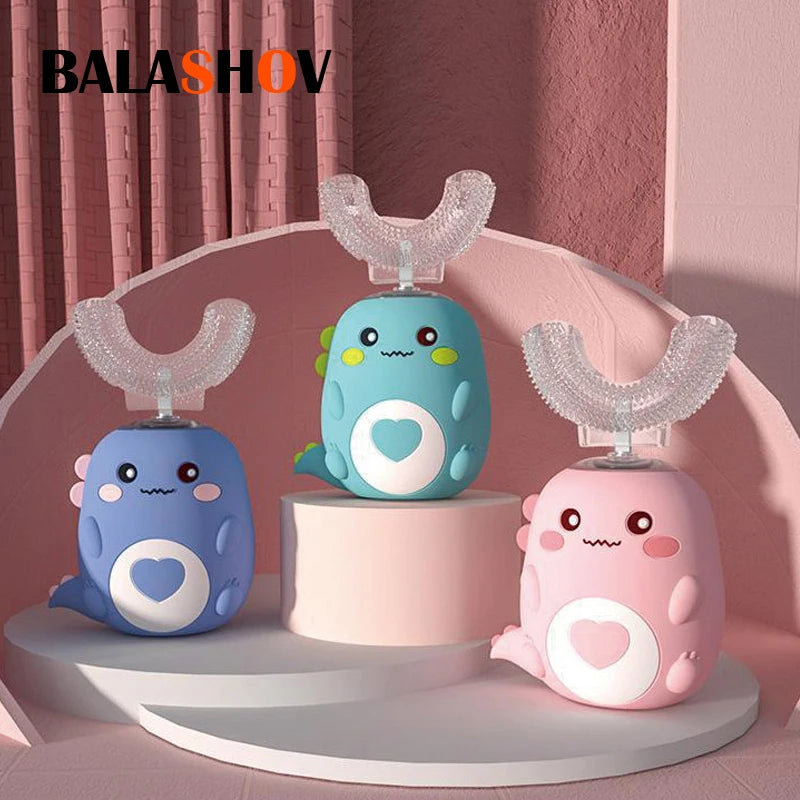 Children U-shaped Electric Toothbrush 360 Degrees.