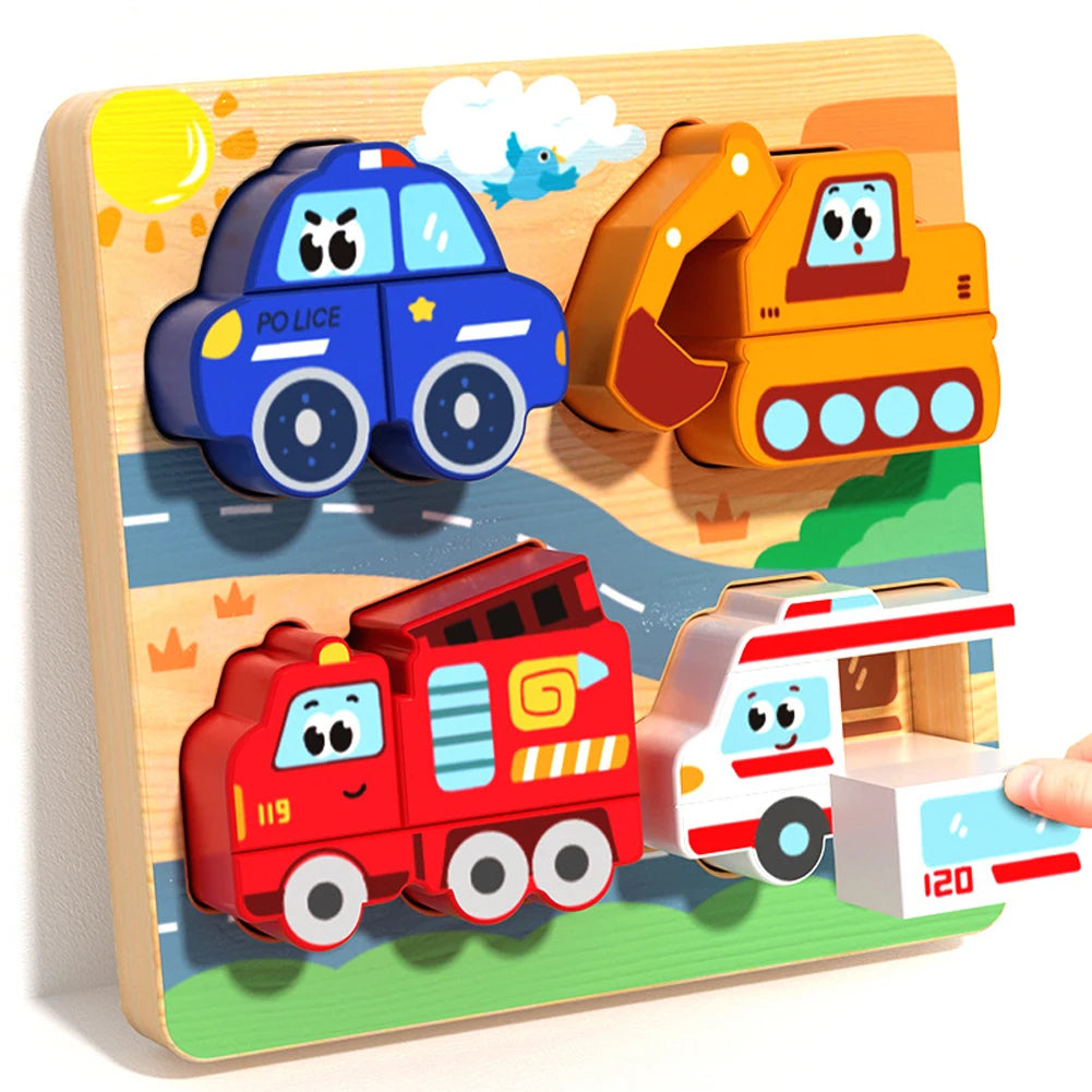4-in-1 Wooden Animal Puzzle Toy