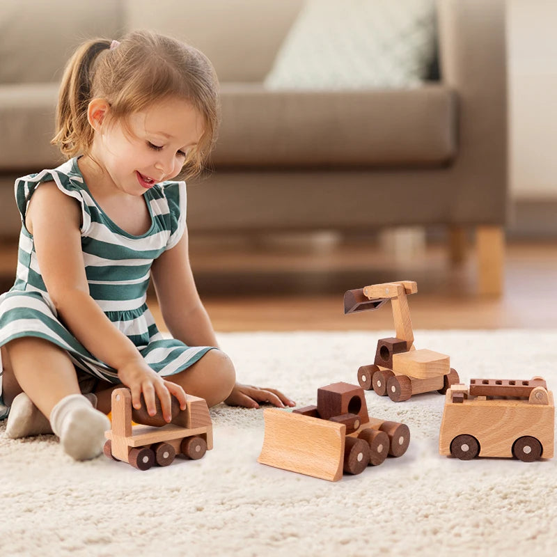 Montessori Wooden Beech Transportation Toy