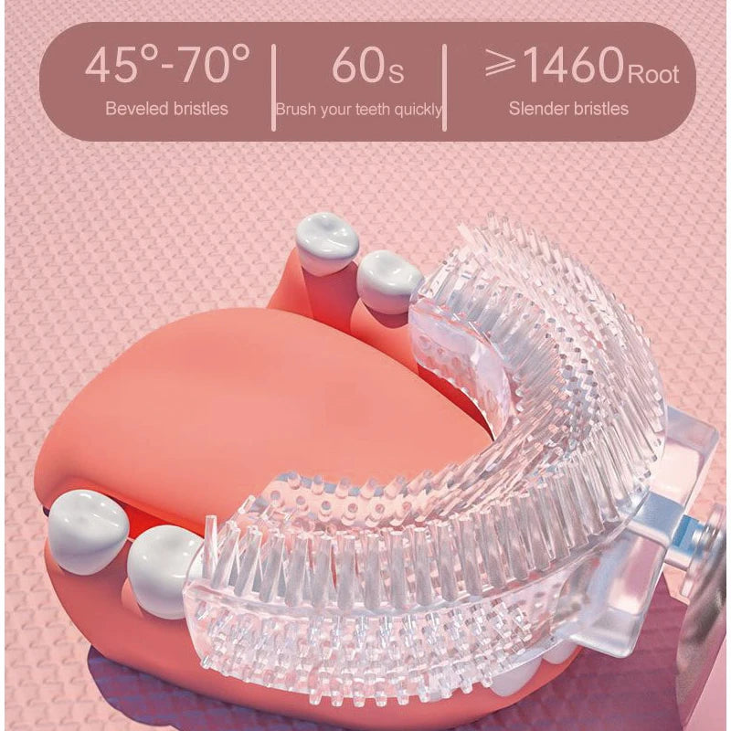 Children U-shaped Electric Toothbrush 360 Degrees.
