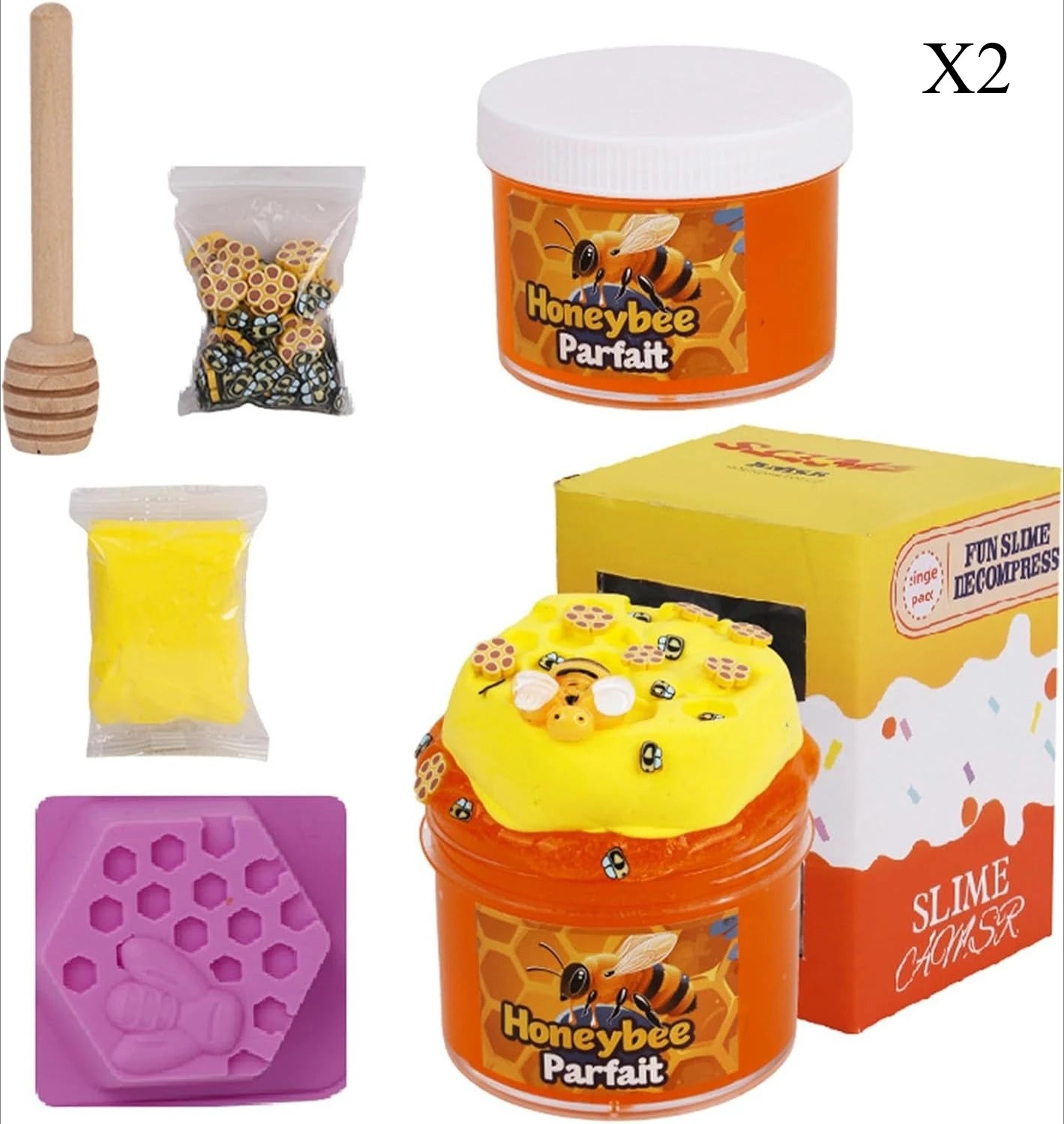 Honey Themed Butter Slime Set.