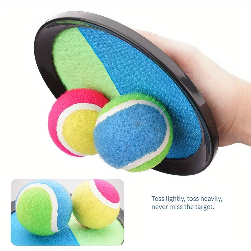 1Set Kids Sucker Sticky Ball Outdoor Sports Catch Ball Game.