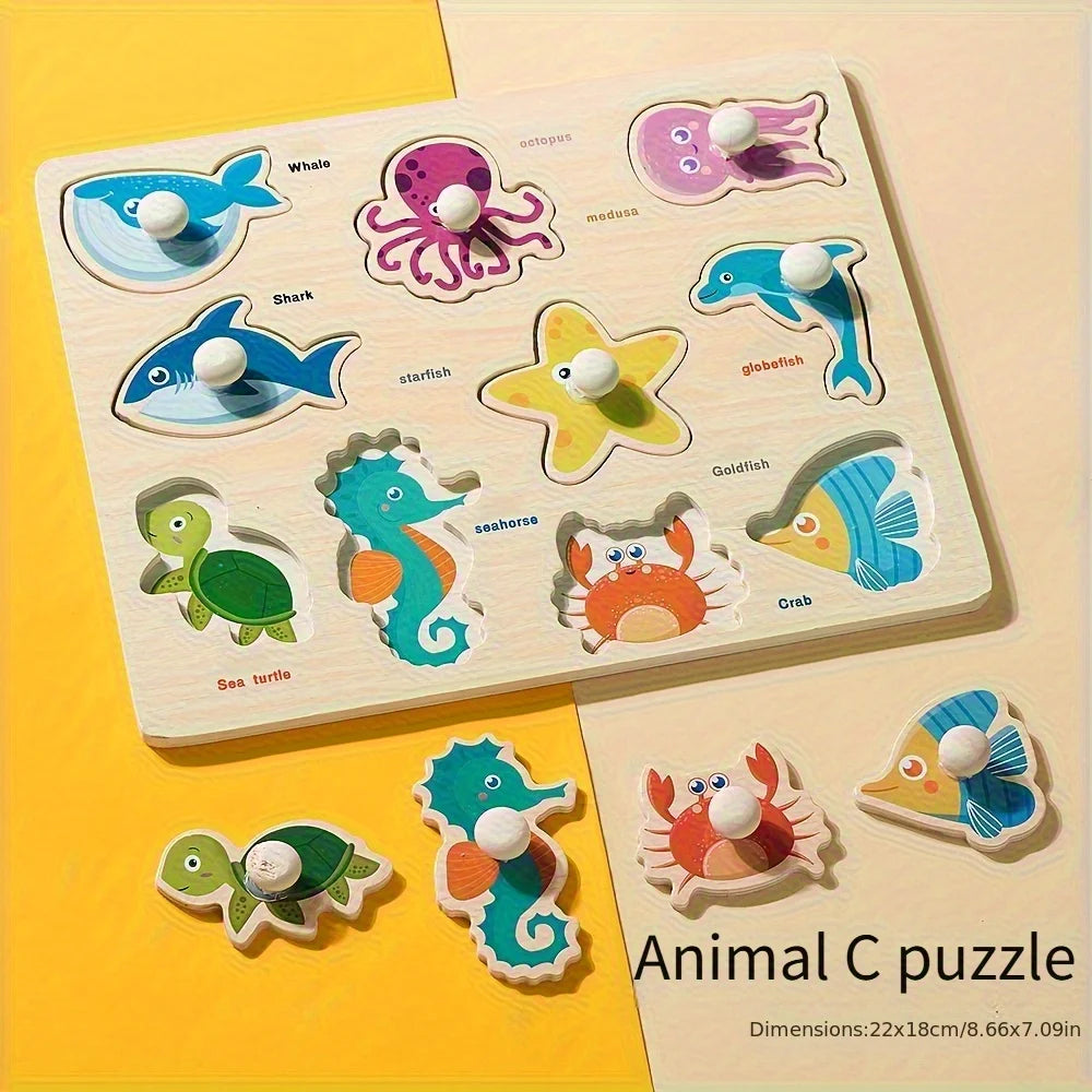 Montessori early education geometry puzzle board Toy.