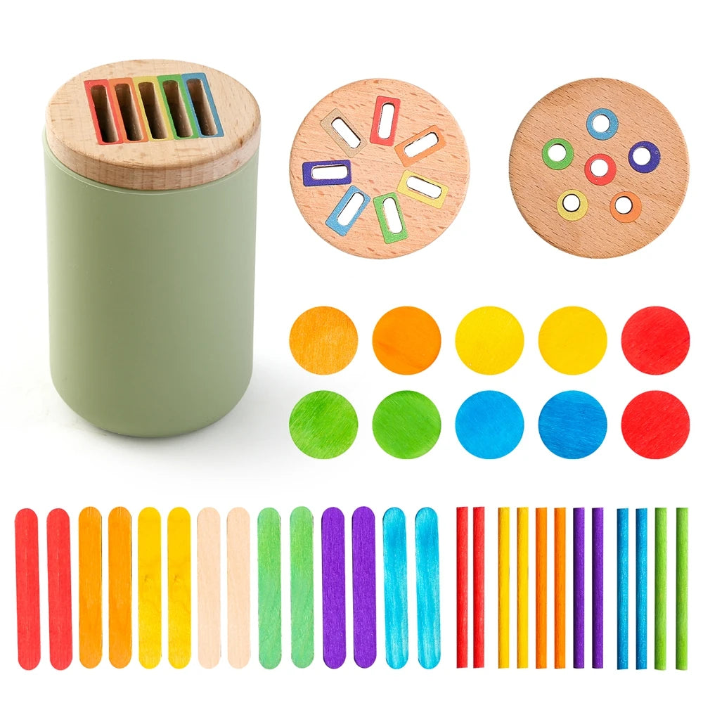 Montessori Silicone Toys Color Sorting.