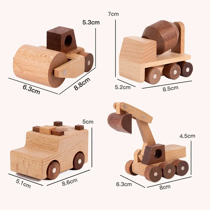 Montessori Wooden Beech Transportation Toy