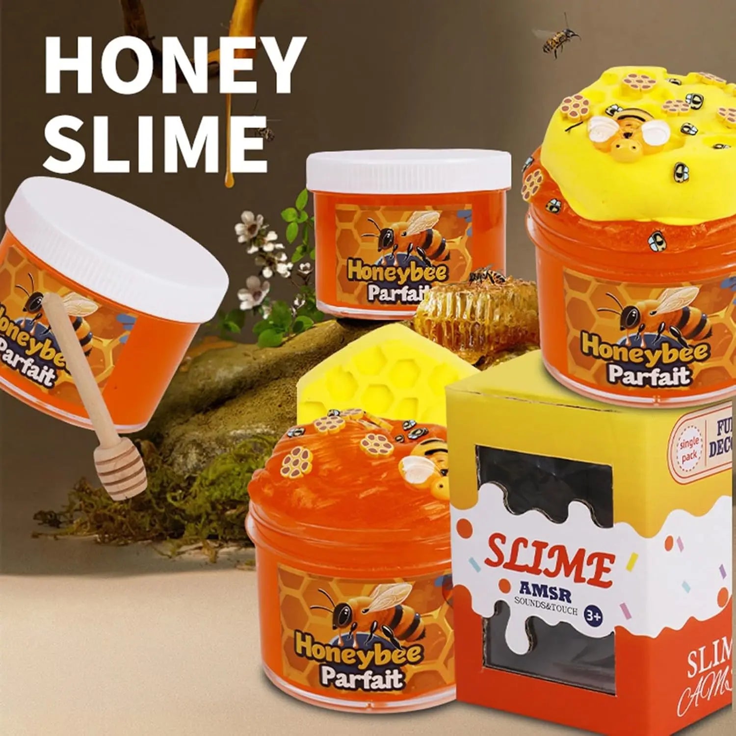 Honey Themed Butter Slime Set.