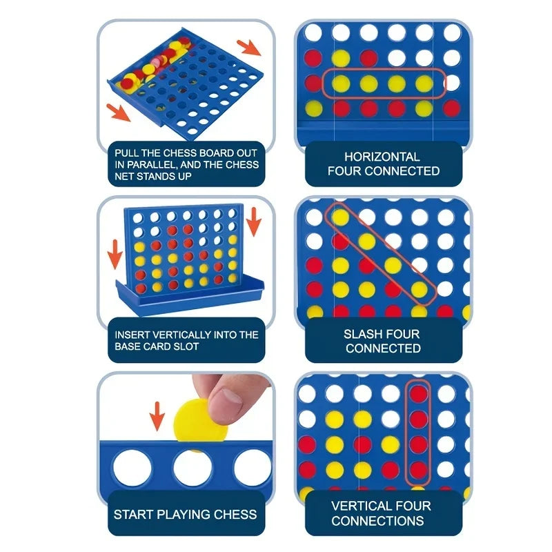 Four In A Row Chess Connect Classic Family Board Game.