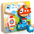 4-in-1 Wooden Animal Puzzle Toy
