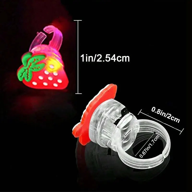 20/50pcs LED Cartoon Luminous Finger Rings.