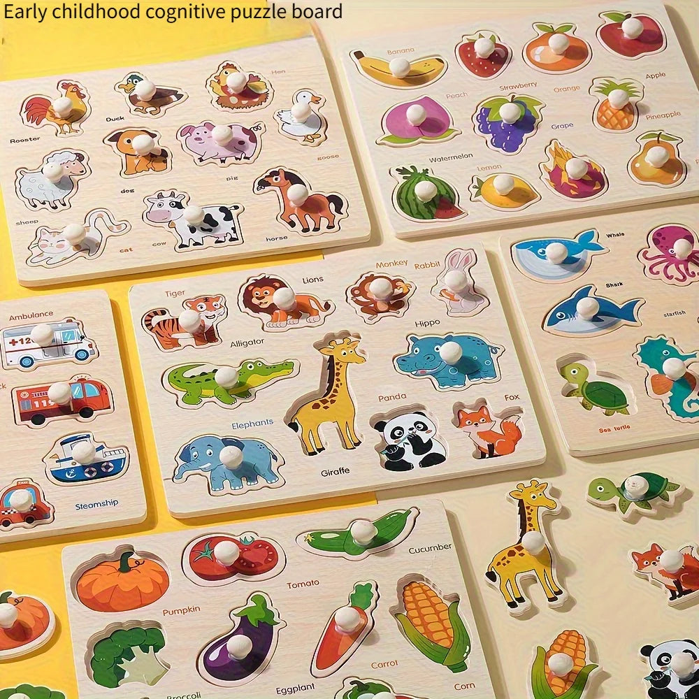 Montessori early education geometry puzzle board Toy.