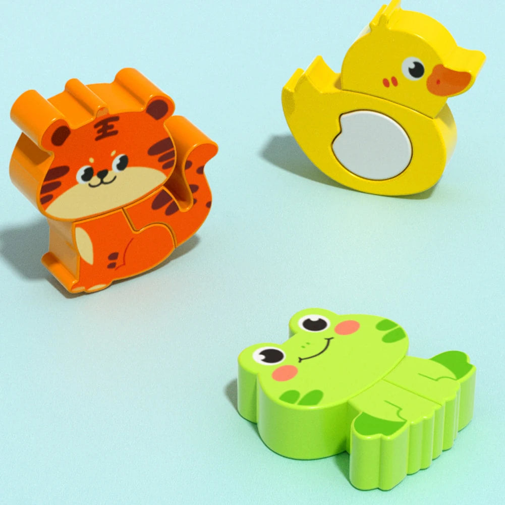 4-in-1 Wooden Animal Puzzle Toy