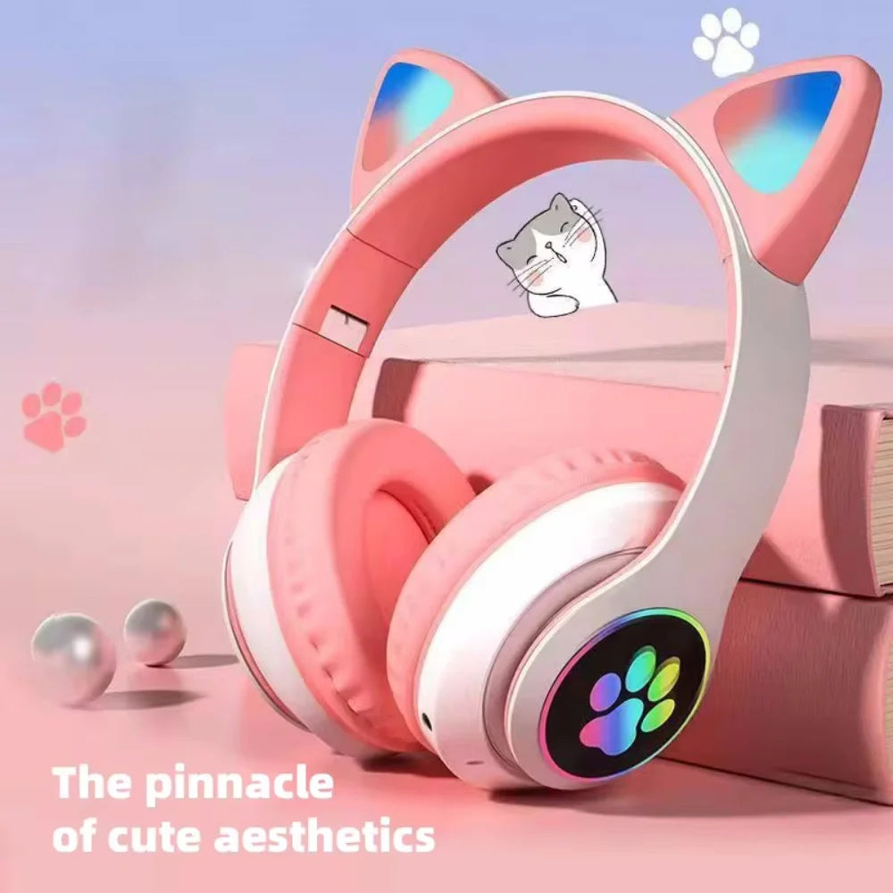 Cat Ear Wireless,Bluetooth Compatible Headset with LED