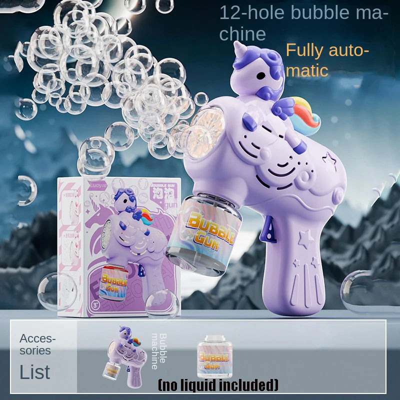 New Unicorn Bubble Machine Gun Toy.